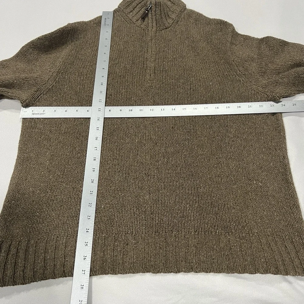Vintage Polo Ralph Lauren 1/4 Zip Elbow Patch‎ Hemp Blend Pullover Sweater Sz XL